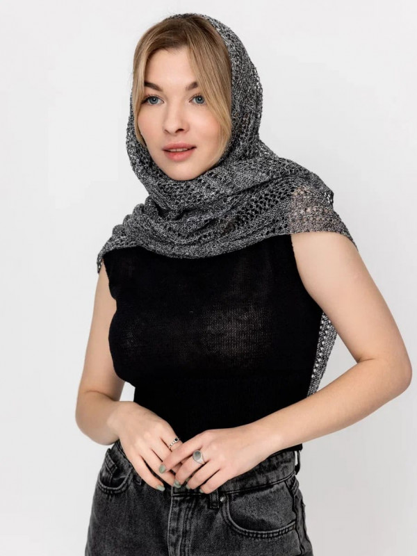 Изображение Косынка 16-10 черный меланж