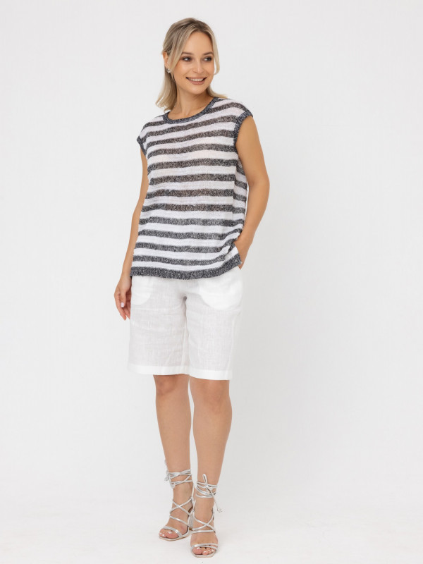 Изображение Блуза-топ 9-26 черный меланж