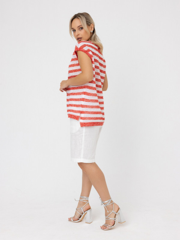 Изображение  Блуза-топ 9-26 красный меланж