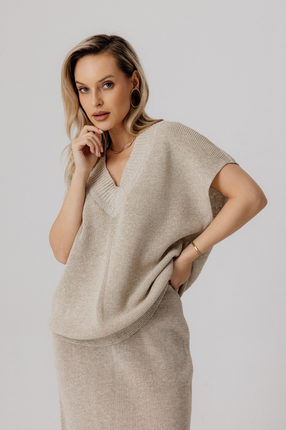 Жилет из льна 7-47