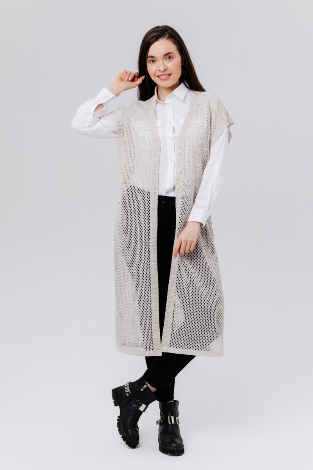 Жилет из льна 7-02