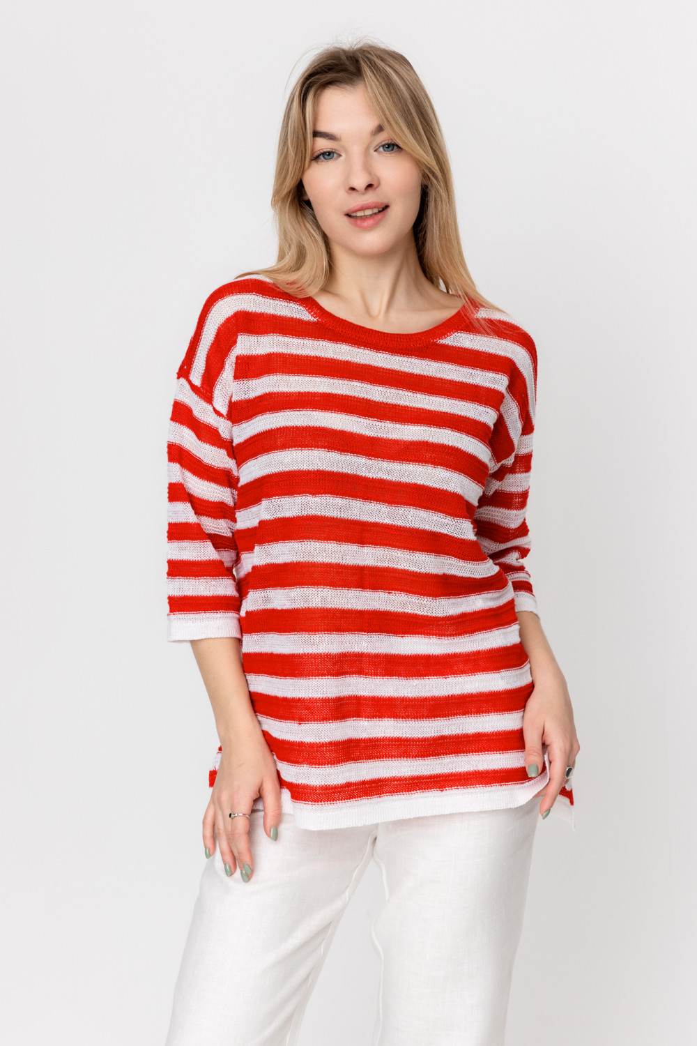 Джемпер из льна 4-317 кармен меланж