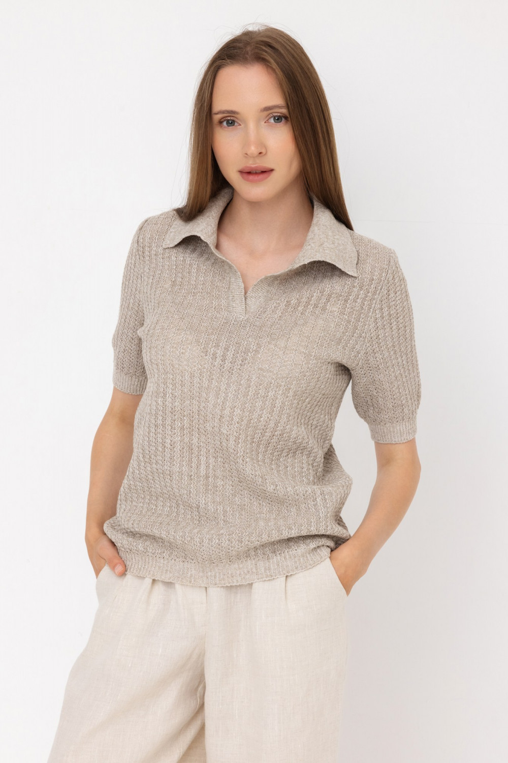 Джемпер из льна 4-325 