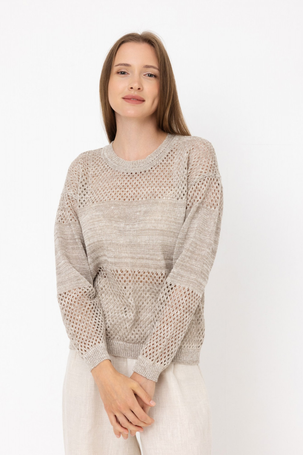 Джемпер из льна 4-326