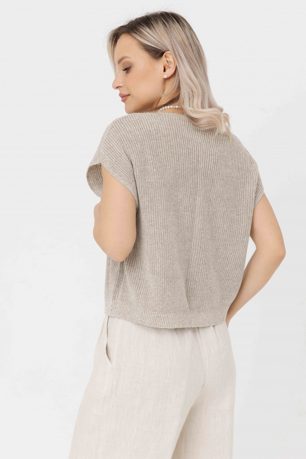 Жилет из льна 7-44