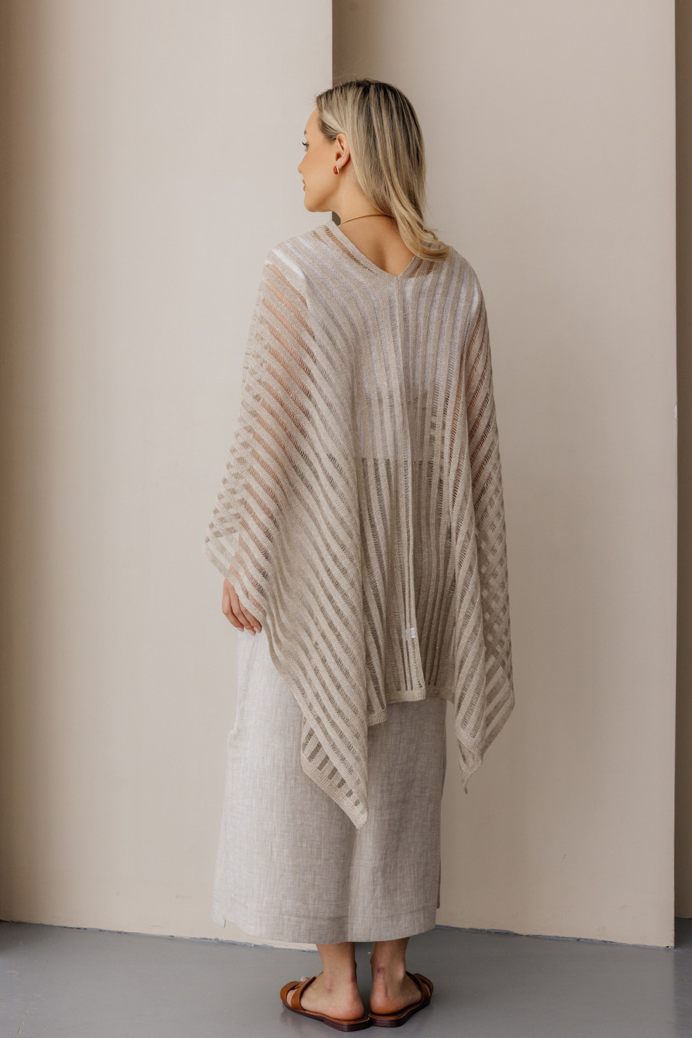 Палантин льняной 17-03