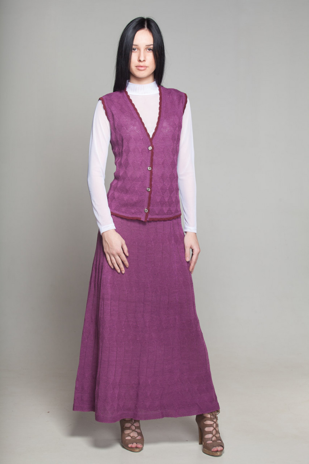 Жилет из льна 7-20 орхидея Жилет из льна 7-20 орхидея