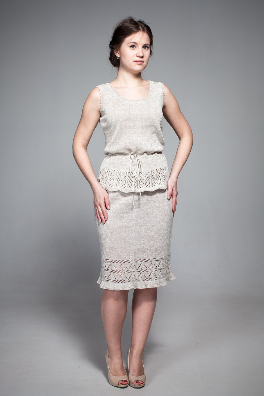 Блуза-топ  льняной 8-83