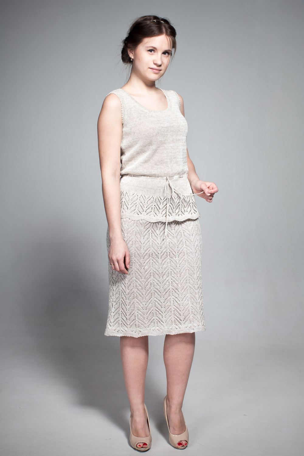 Блуза-топ  льняной 8-83